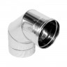 Дымоходное колено фиксир. 90° нерж. Версия Люкс D-110 мм толщ. 0,8 мм